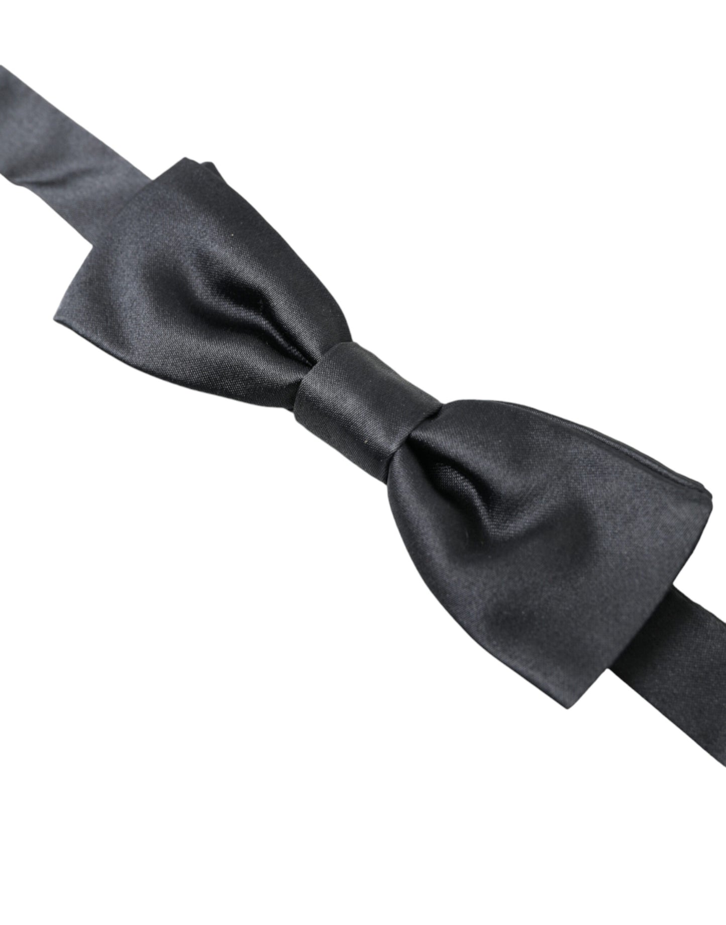 Elegant Anthracite Gray Silk Bow Tie