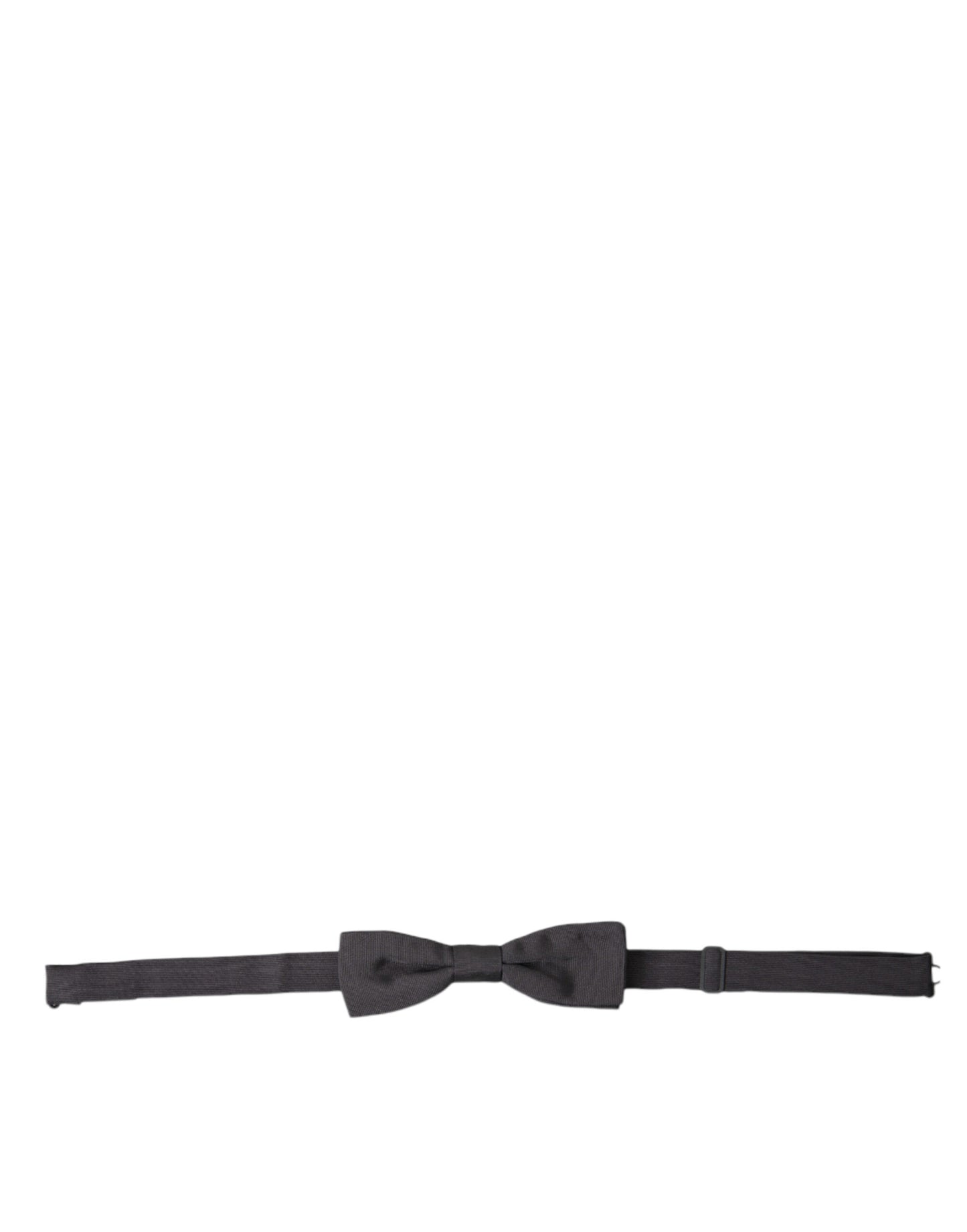 Elegant Silk Dark Gray Bow Tie