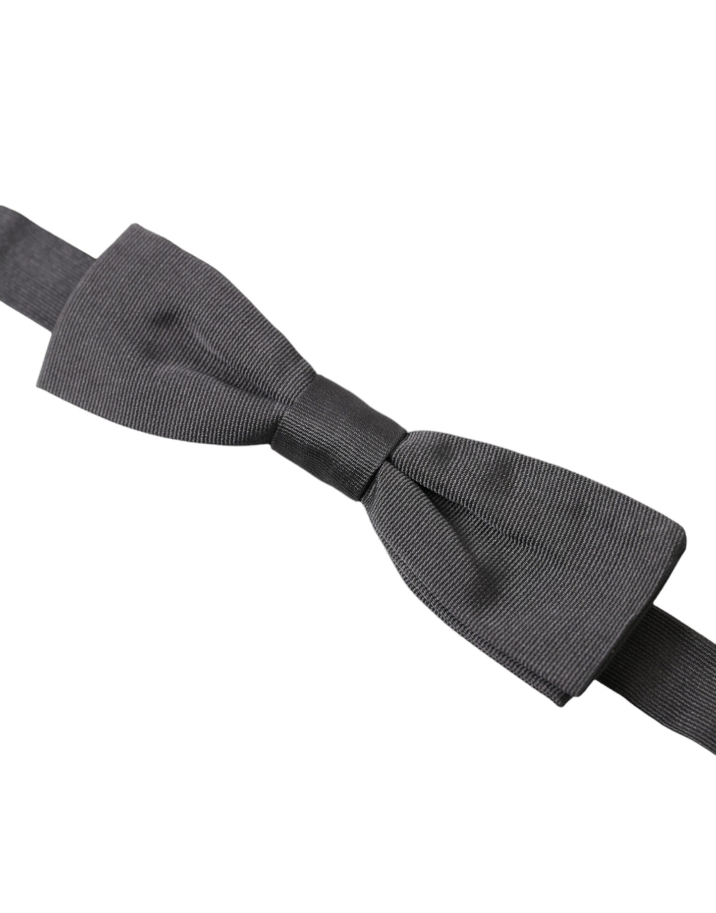 Elegant Silk Dark Gray Bow Tie