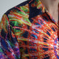 Multicolor Silk Button-Down Casual Shirt