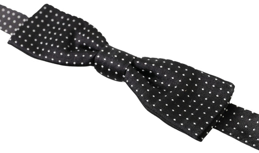 Elegant Silk Black Bow Tie