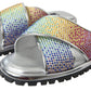Dolce & Gabbana Sparkling Silver Slides