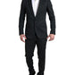 Sophisticated Black Two-Piece Martini Suit