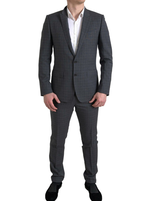 Gray 2 Piece Single Breasted MARTINI Suit
