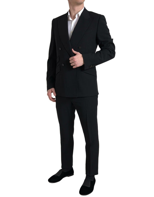 Black 2 Piece Double Breasted SICILIA Suit
