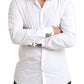 Italian Elegance Slim Fit White Cotton Shirt