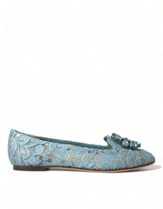 Blue Vally Taormina Lace Crystals Flats Shoes