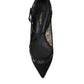 Elegant Black Taormina Lace Heels