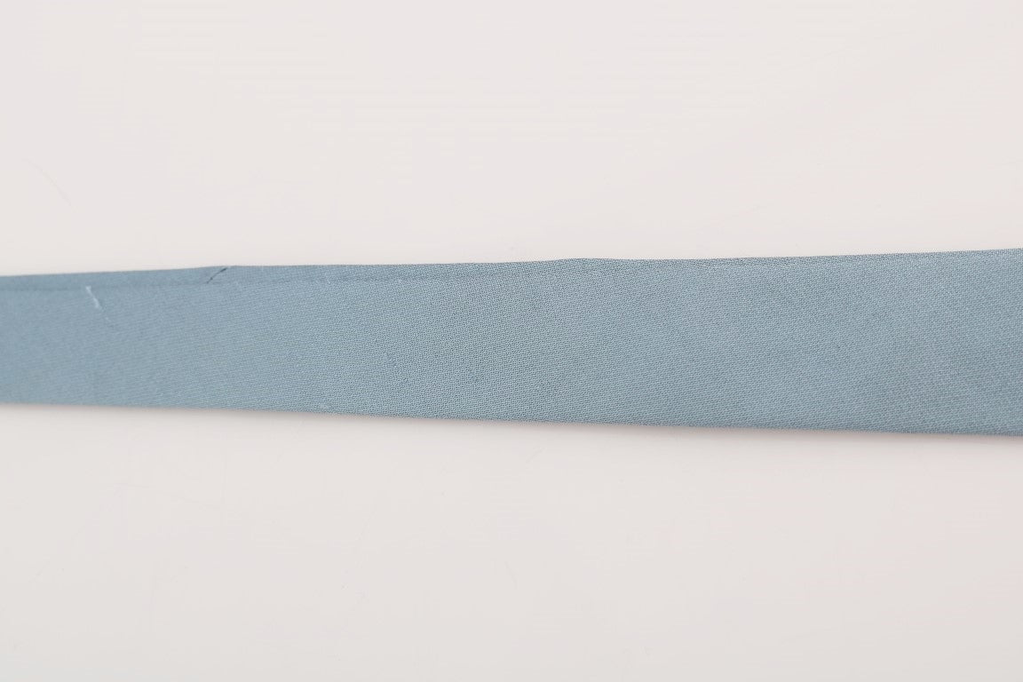 Light Blue Solid Silk Tie