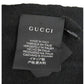 Black Silk Cashmere Long Scarf Yellow Sequin "LOVED"