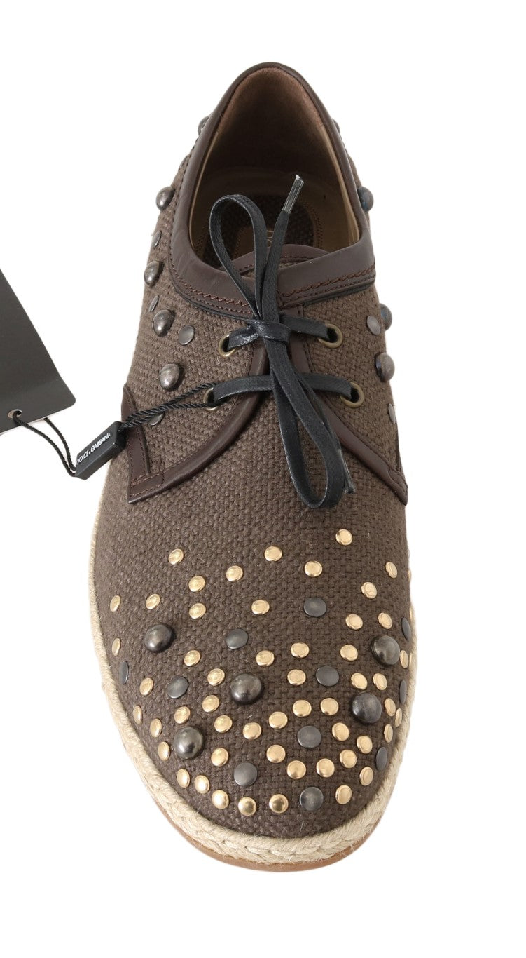 Elegant Brown Lace-Up Casual Men's Shoes