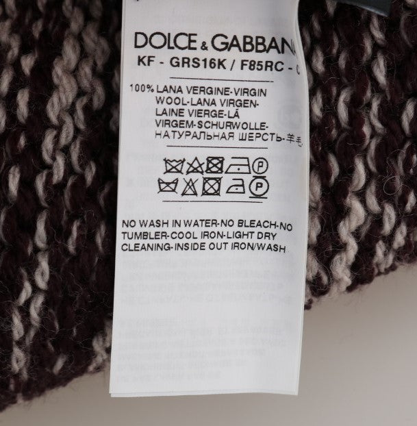 Elegant Bordeaux Wool Scarf for Men