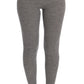 Elegant Light Gray Wool Tights Pants