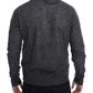 Elegant Gray Wool Blend Cardigan Sweater