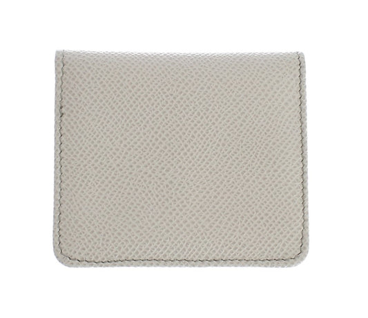 Sleek White Leather Condom Case Wallet