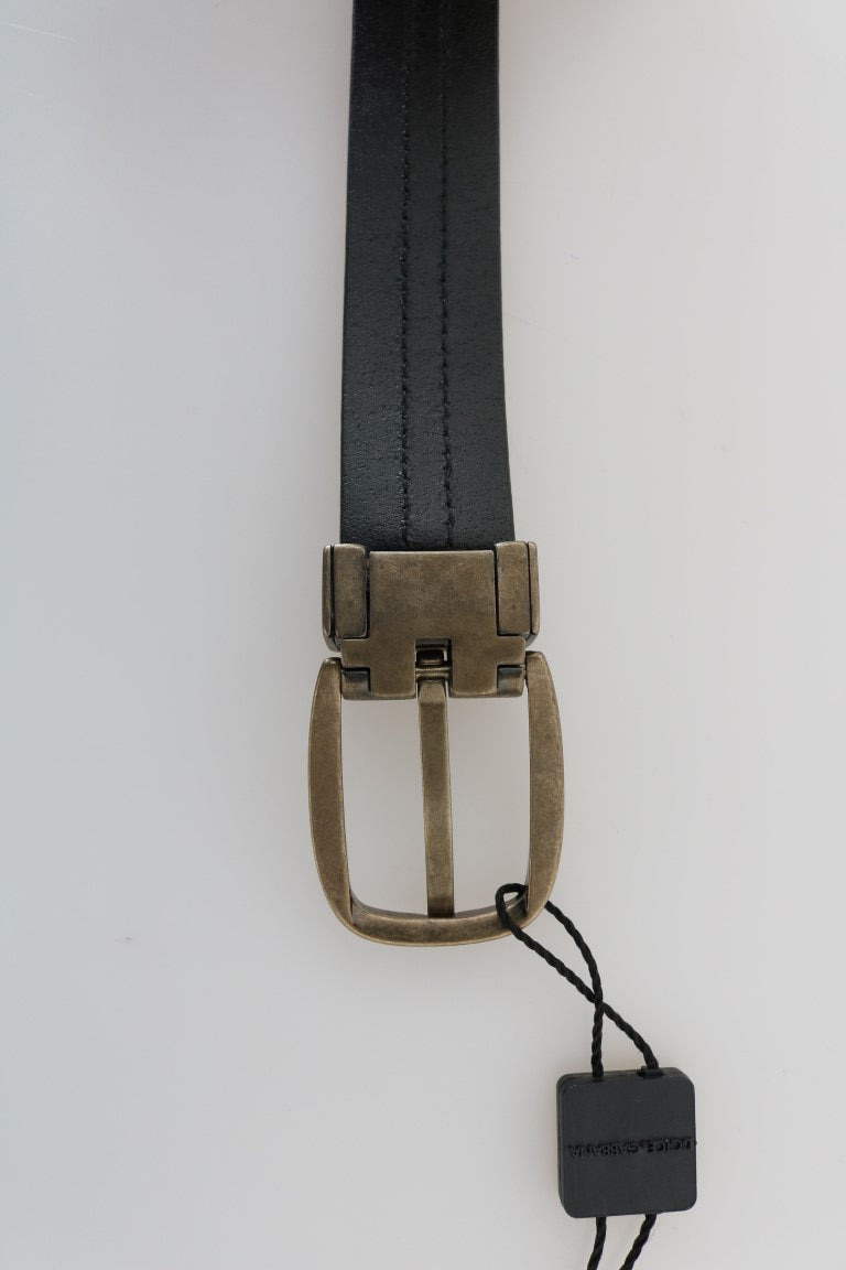 Black Bordeaux Leather Belt