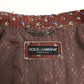 Bordeaux Leather Boxer Print Jacket Coat