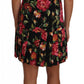 Elegant Floral Sheath Dress with Crystal Buttons