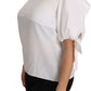 Solid White Silk Off Shoulder Blouse Top