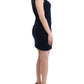 Elegant Knee-Length Blue Cotton Dress