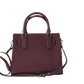 Hamilton Small Grained Leather Satchel Crossbody Bag Handbag (Merlot Solid)