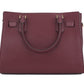 Hamilton Medium Leather Satchel Crossbody Handbag (Merlot)