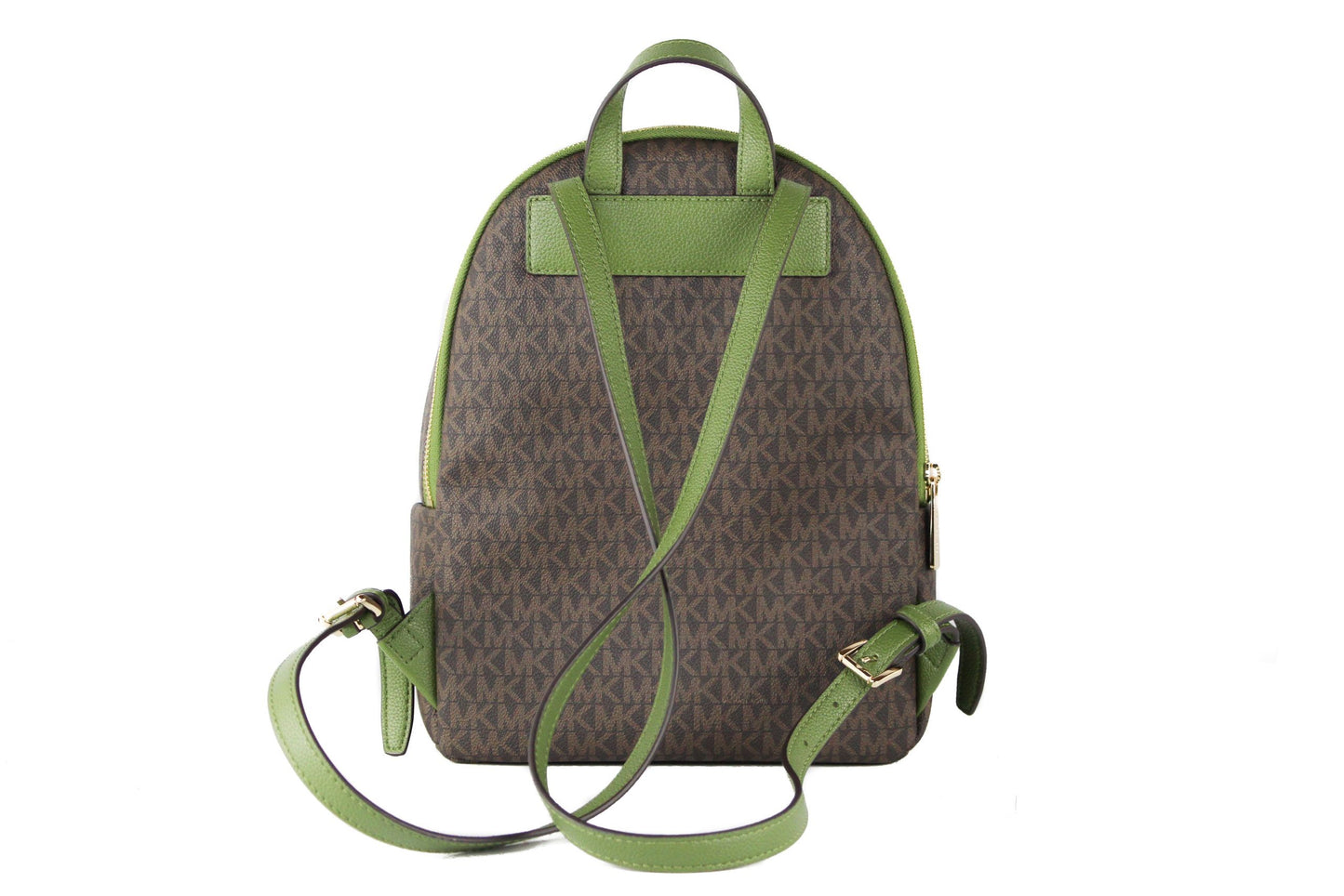 Erin Medium Signature PVC Backpack BookBag Bag (Brown/Evergreen)