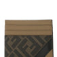 Elegant Textured Card Holder in Dark Brown