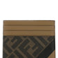 Elegant Textured Card Holder in Dark Brown
