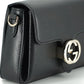 Elegant Black Calf Leather Shoulder Bag
