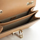 Elegant Beige Calf Leather Shoulder Bag
