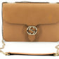 Elegant Beige Calf Leather Shoulder Bag