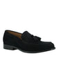 Sophisticated Dark Blue Calf Leather Loafers
