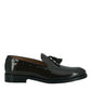 Elegant Dark Brown Calf Leather Loafers