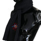 Elegant Black Wool Scarf Wrap