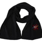 Elegant Black Wool Scarf Wrap