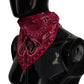 Elegant Pink Cotton Bandana Shawl Scarf