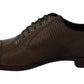 Brown Lizard Leather Dress Oxford Shoes