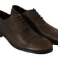 Brown Lizard Leather Dress Oxford Shoes