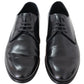 Black Leather Formal Derby Dress Shoes
