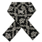 Elegant Black & White Silk Men's Scarf