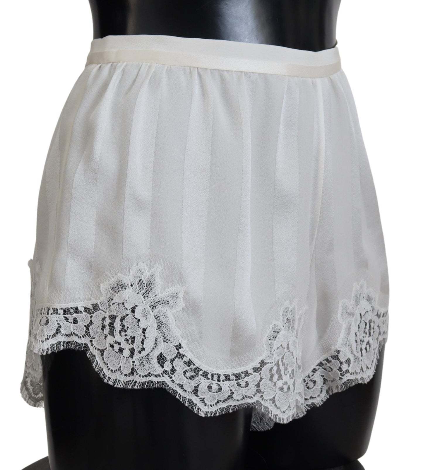 Elegant White Lace Lingerie Shorts