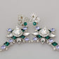 Elegant Silver Cross Clip-on Earrings
