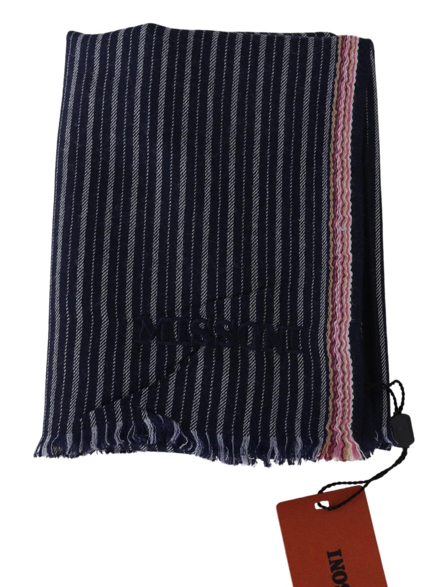 Multicolor Striped Wool Unisex Neck Wrap Scarf