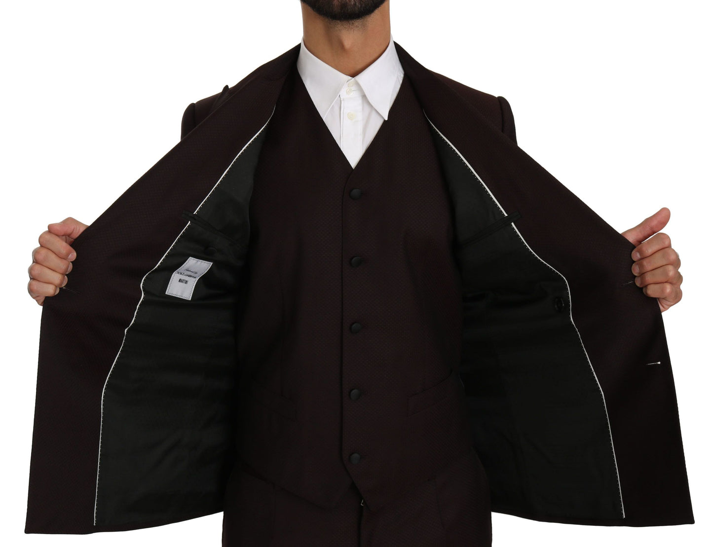 Bordeaux Baroque Slim Fit Three-Piece Suit