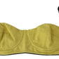 Chic Yellow Cotton Bra by Renowned Designer