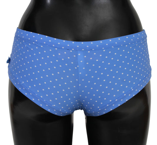 Chic Blue Dotted Designer Bikini Set