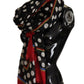 Elegant Silk-Cashmere Polka Dot Scarf