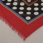 Elegant Silk-Cashmere Polka Dot Scarf