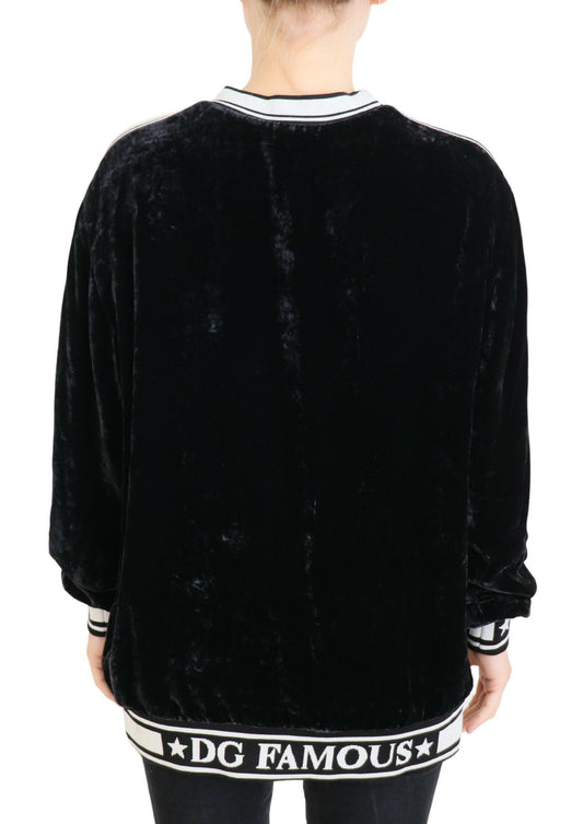 Elegant Silk Blend Velvet Sweater